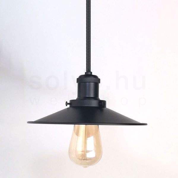 antik-fuggesztek-lampa-matt-fekete-szin-lapos-buraval