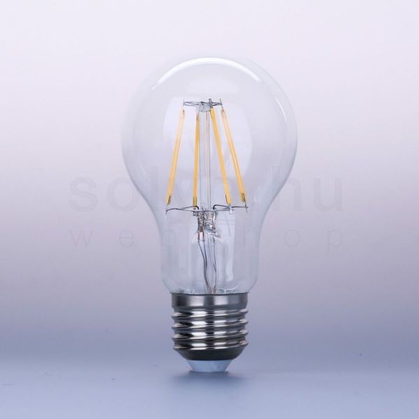 LED Filament dekor izzó - A60 - 4W - E27 - meleg fehér
