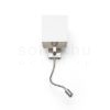 TAINA lámpabúrával fehér matt nikkel 230V LED E27 LED 15+3W 25°  3000K