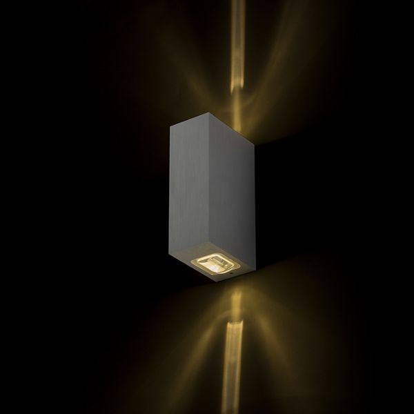 NICK II fali lámpa szálcsiszolt alumínium 230V LED 2x3W 10° IP54 3000K