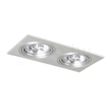 PASADENA G53 SQ II   szálcsiszolt alumínium 230V LED G53 2x15W