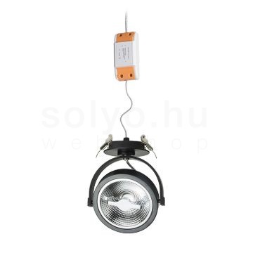 KELLY LED DIMM félsüllyesztett fekete  230V LED 12W 24°  3000K