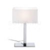 PLAZA M asztali lámpa fehér króm 230V LED E27 15W