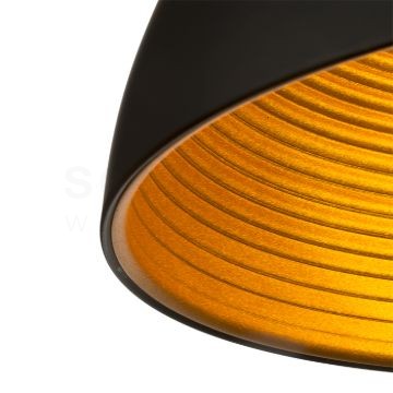CARISSIMA 40 függő lámpa matt fekete/aranysárga  230V LED E27 15W