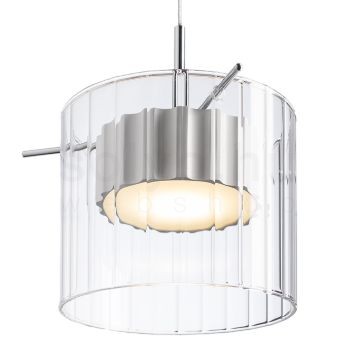 ESTRA I függő lámpa fehér tiszta üveg 230V LED 5W 3000K