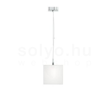 LUCIA 15x15 függő lámpa  szatén üveg/króm 230V LED G9 5W
