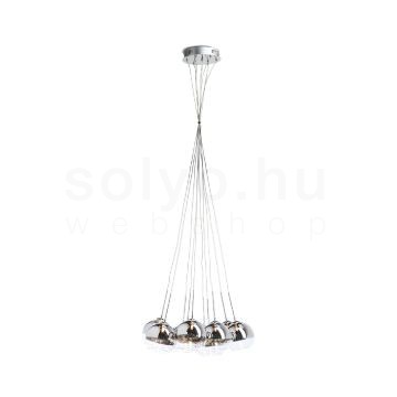 ASTRAL függő lámpa krómozott üveg/tiszta üveg 230V/12V G4 10x20W