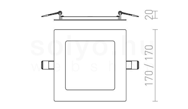SOCORRO SQ 170 süllyesztett lámpa fehér 230V LED 12W 3000K