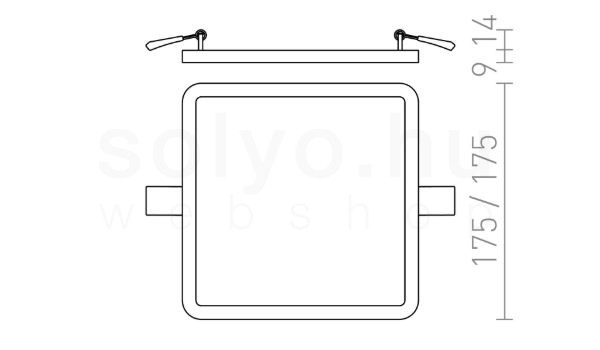 HUE SQ 17 süllyesztett lámpa matt nikkel 230V LED 18W 3000K