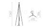 NYC TRIPOD állólámpa talapzat  króm 230V LED E27 15W