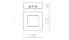 SLENDER SQ 12 felületre szerelhető matt nikkel 230V LED 6W 3000K