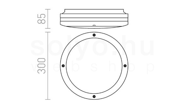 SONYA 30  ezüstszürke  230V LED E27 2x11W IP54
