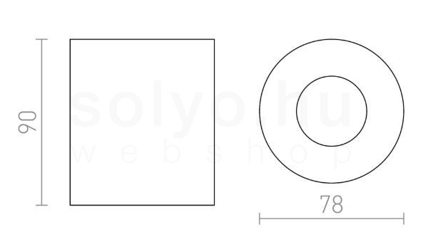 MAYO R rögzített mennyezeti lámpa szálcsiszolt alumínium 230V/700mA LED 9W 36° 2700K