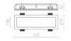 TRAFFIC FRAMELESS hosszanti  gipsz 230V G5 2x14W