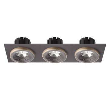 SHARM SQ III süllyesztett lámpa barna/gyöngyházarany  230V LED 3x10W 24°  3000K