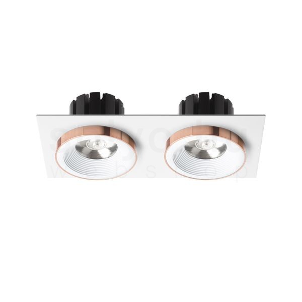 SHARM SQ II süllyesztett lámpa fehér réz 230V LED 2x10W 24°  3000K