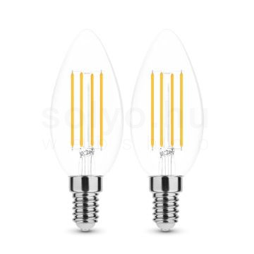 2 DB.LED Filament Canlde C35 7W E14 360° 2700K (806 lumen)