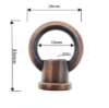 Lámpa tartógyűrű antik vörösréz - belső menetes 18mm