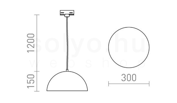 GLADYS 30 három áramkörös sínre fekete/fehér 230V LED E27 15W