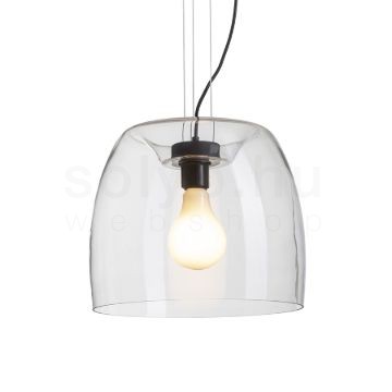 ORLANDO 35 függő lámpa tiszta üveg/fekete 230V LED E27 24W