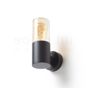QUINN fali lámpa fekete borostyánsárga üveg 230V LED E27 11W IP54