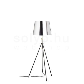 LUTON/ILUSION állólámpa  krómozott fólia/fekete/fém 230V LED E27 15W