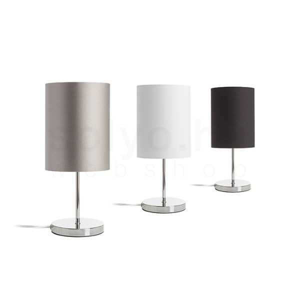 NYC/RON 15/20 asztali lámpa  Polycotton fehér/króm 230V LED E27 15W