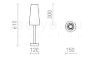 MAUI/CONNY 15/30 asztali lámpa  Polycotton fehér/fa 230V LED E27 11W