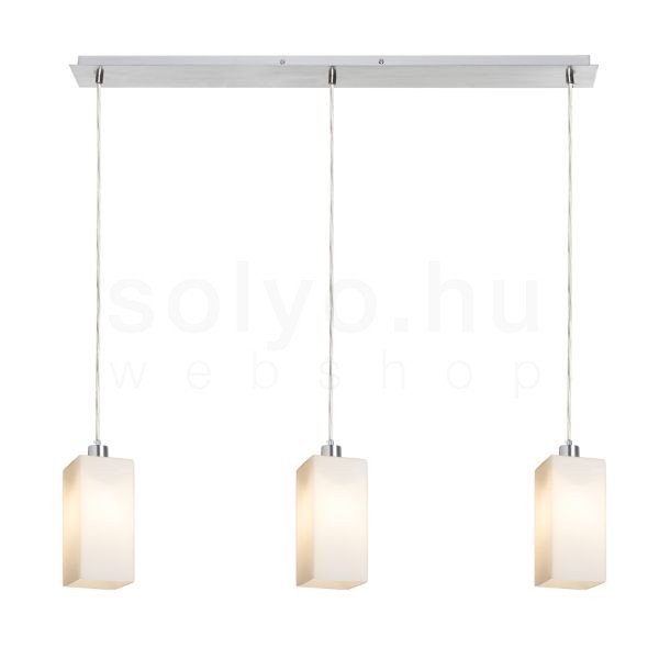 LIZ III 80 függő lámpa  opál üveg/króm 230V LED E27 3x15W