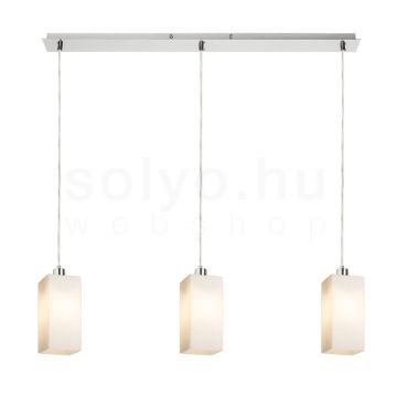 LIZ III 80 függő lámpa  opál üveg/matt nikkel 230V LED E27 3x15W