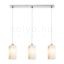 LIZ III 60 függő lámpa  opál üveg/króm 230V LED E27 3x15W