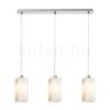 LIZ III 60 függő lámpa  opál üveg/matt nikkel 230V LED E27 3x15W