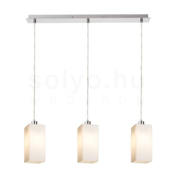 LIZ III 60 függő lámpa  opál üveg/matt nikkel 230V LED E27 3x15W