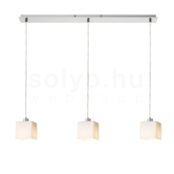 DADOS III 80 függő lámpa  opál üveg/matt nikkel 230V LED E27 3x11W