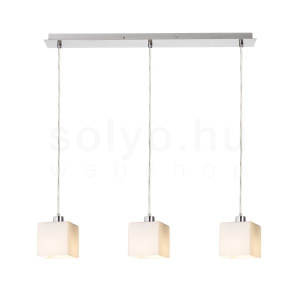 DADOS III 60 függő lámpa  opál üveg/matt nikkel 230V LED E27 3x11W
