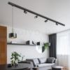 GIULIA 20 három áramkörös sínre fekete/aranybarna sárgaréz 230V LED E27 15W