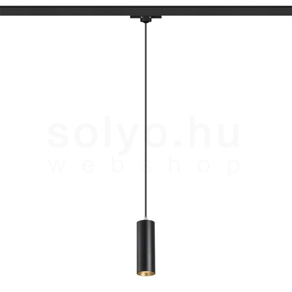 MAVRO három áramkörös sínen függő lámpa fekete/aranysárga  230V LED 12W 38°  3000K