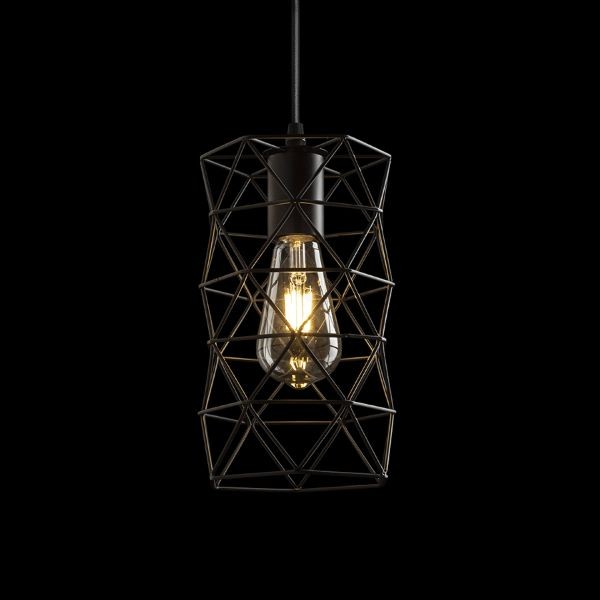 ILUSIA függő lámpa fekete  230V LED E27 15W