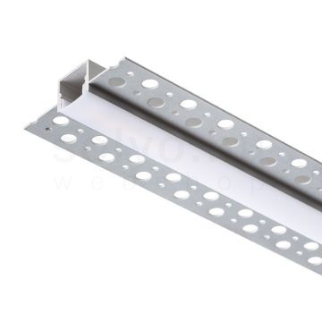 LED PROFILE B süllyesztett 1m  alumínium/tej akril 