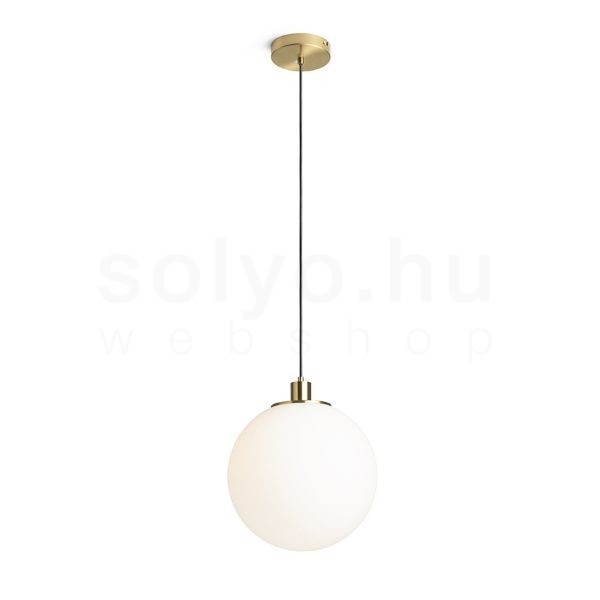 BOULDER 30 függő lámpa opál üveg/szálcsiszolt sárgaréz 230V LED E27 15W