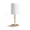 KEITH/RON 15/20 asztali lámpa USB-vel  Polycotton fehér/bükk 230V LED E27 15W