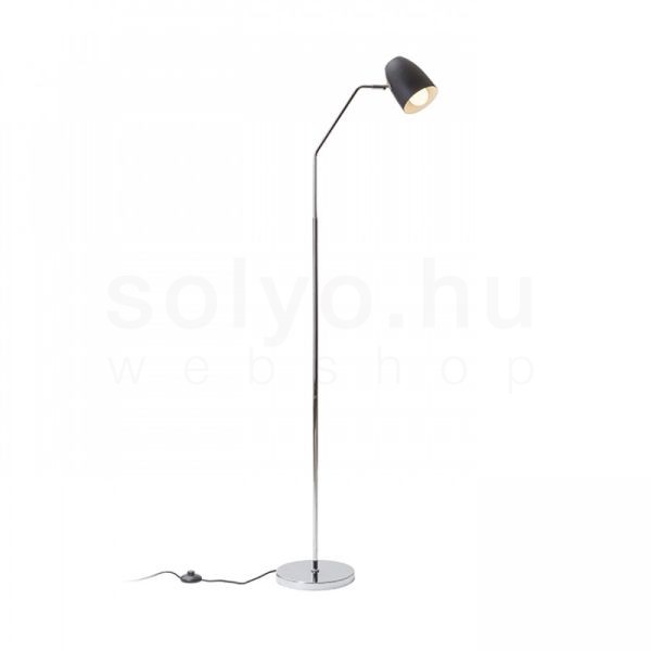 PRAGMA állólámpa fekete króm 230V LED E27 11W
