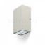 DIXIE 10x16 fali lámpa fehér 230V LED 2x5W 84° IP54 3000K