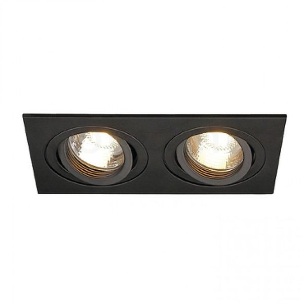 NEW TRIA II MR16 süllyesztett lámpa fekete 12V GU5,3 2x50W