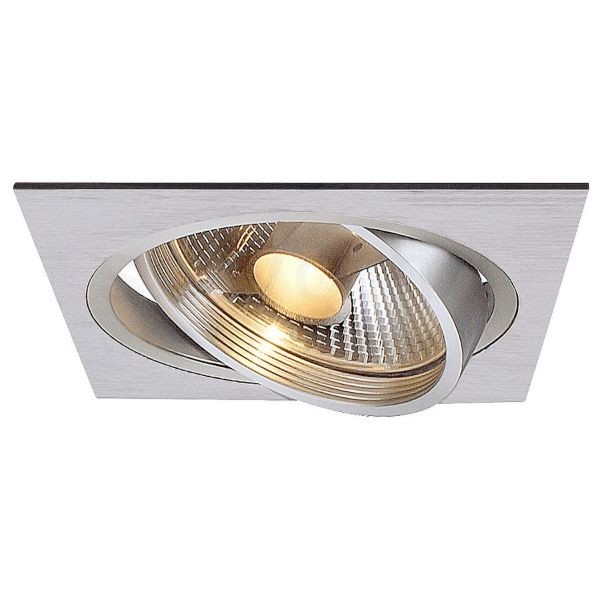 NEW TRIA SQ I ES111 süllyesztett lámpa szálcsiszolt alumínium 230V GU10 75W