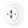 Fehér RJ45 betét porcelán keretekhez – 2×RJ45