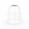 Fehér E27 egyenes porcelán foglalat M10×1 rögzítéssel