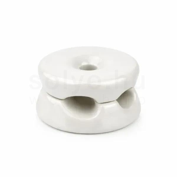 Fehér porcelán dupla vezetékrögzítő falon kívüli kábelezéshez