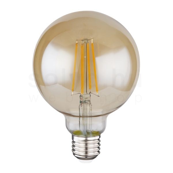 G95 LED dekor izzó borostyán üveg búráva