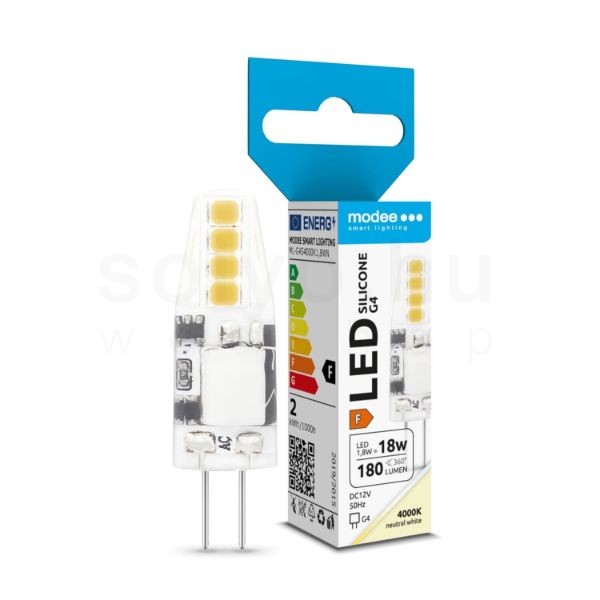 Modee Lighting LED Izzó G4 Silicon DC 12V 1,8W 4000K (180 lumen) ERP